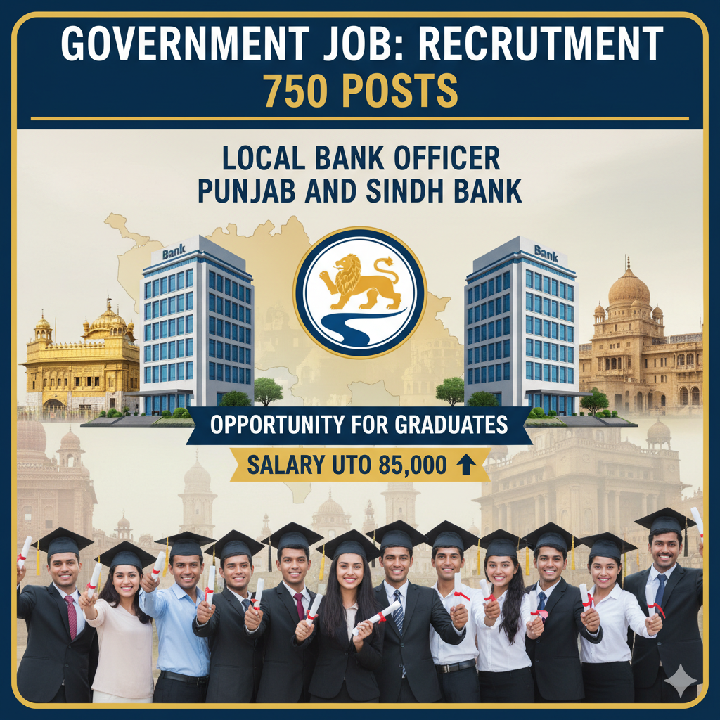 Government job: Recruitment for 750 posts of local bank officer in Punjab and Sindh Bank; Opportunity for graduates, salary up to 85 thousand
